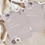 Boho Beige & Dusty Mauve Floral Wedding Invitation