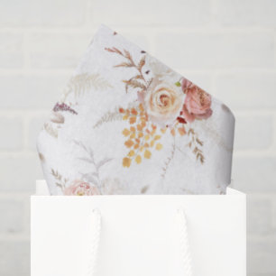 Boho Beige, Pampas Grass Terracotta Watercolour We Tissue Paper