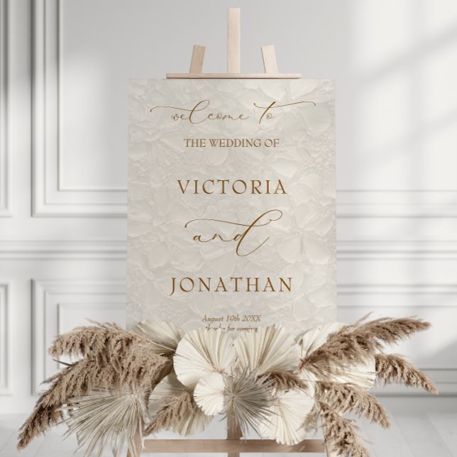 Boho Beige Tan Wedding Welcome Sign (Creator Uploaded)