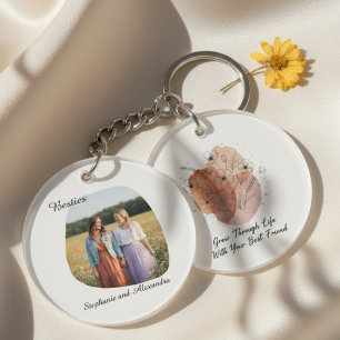 Boho Best Friend Photo – Keepsake Gift Keychain