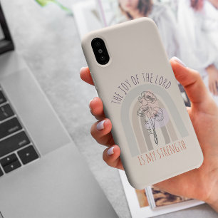 Boho Bible Verse The Joy of the Lord Watercolor iPhone 11 Case