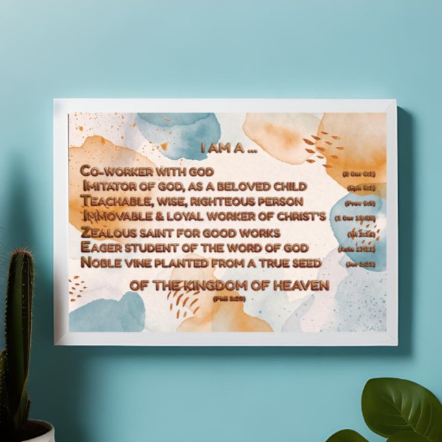 Boho Biblical Affirmations Acrostic w_Scripture 2 Photo Print (Creator Uploaded)