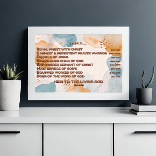 Boho Biblical Affirmations Acrostic w_Scripture 3 Photo Print