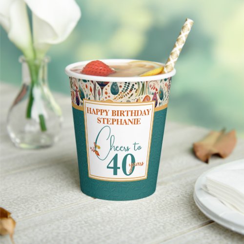 Boho Birthday Party by Year 2  Adult Paper Cups