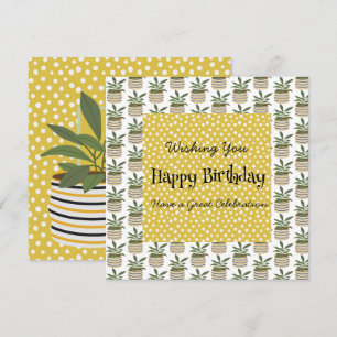 Boho Birthday Plants Dots Gold Sage Green