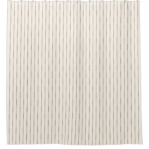 Boho Black and White stripe Shower Curtain