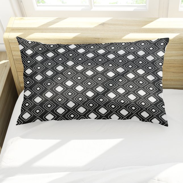 Boho Black Tribal Geometric Aztec Pattern Pillow Case (Boho Black Tribal Geometric Aztec Pattern Pillow Case)
