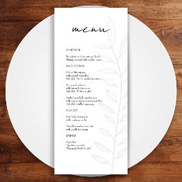 Boho Black Vintage Botanical Menu