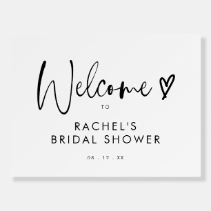 Boho Black & White Bridal Shower Welcome Sign
