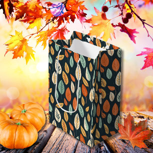 Boho Bliss Fall Leaves  Medium Gift Bag