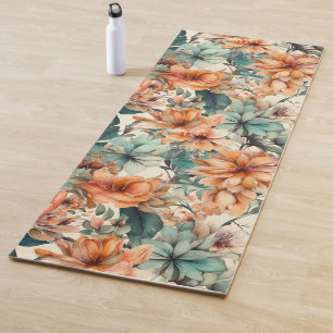 Boho Bloom: Colorful Floral Oasis Yoga Mat
