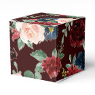 Boho Bloom | Dark Burgundy and Navy Blue Pattern