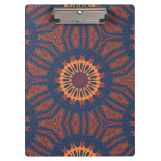 Boho Bloom Mandala Pattern Clipboard