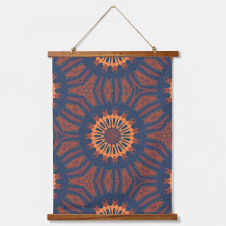 Boho Bloom Mandala Pattern Hanging Tapestry