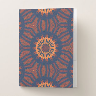 Boho Bloom Mandala Pattern Pocket Folder