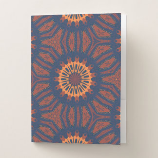 Boho Bloom Mandala Pattern Pocket Folder
