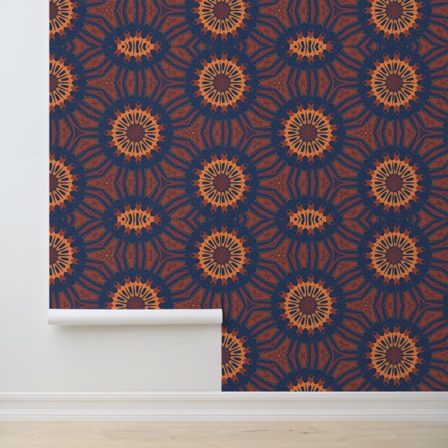 Boho Bloom Mandala Pattern Wallpaper (Application)