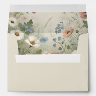 Boho Blooms and Vintage Vows Wedding Envelope