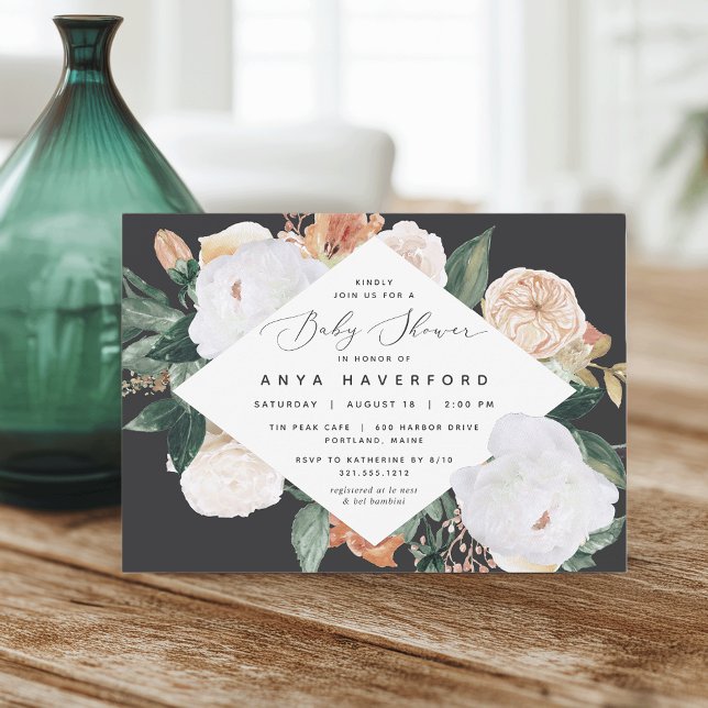 Boho Blooms | Elegant Floral Baby Shower Invitation (Creator Uploaded)