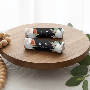 Boho Blooms Modern Floral Wedding Monogram Breath Savers® Mints