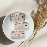 Boho Blooms Modern Floral Wedding Monogram Hershey's Miniatures<br><div class="desc">Delight your guest with a sweet treat with these boho chic event or wedding favor chocolates. Design features watercolor botanical foliage and pastel earth tone flowers in shades of peach, sage green, ivory, and white, framing your initials or monogram and event date in modern lettering. Designed to coordinate with our...</div>