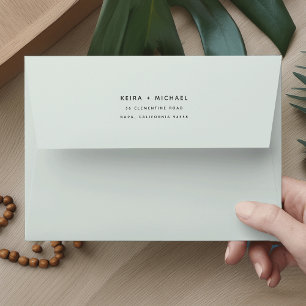 Boho Blooms Pre-Printed Return Address Envelope