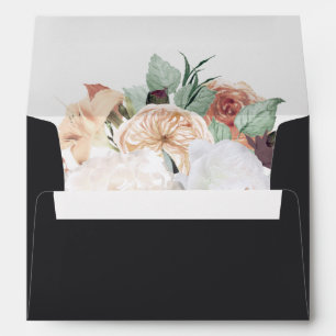 Boho Blooms Pre-Printed Return Address Envelope