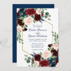 Boho Blooms | Rustic Navy and Burgundy Seat Chart