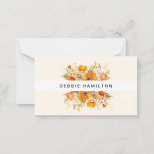 Boho Blooms Watercolor Floral Elegant & Artistic  Note Card