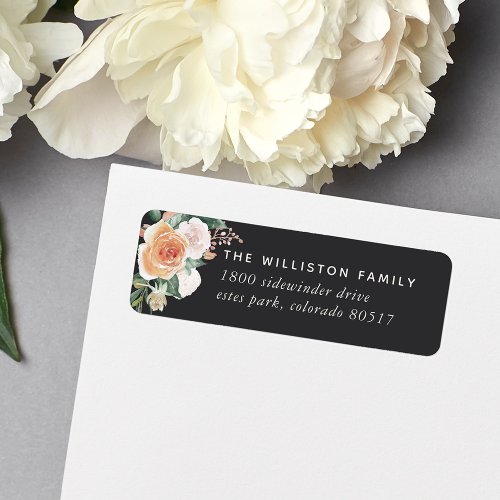 Boho Blooms Watercolor Floral Return Address Label