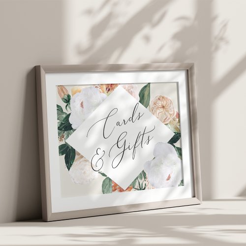 Boho Blooms Wedding Cards  Gifts Sign