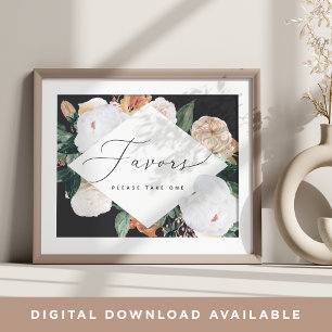 Boho Blooms Wedding Favor Sign
