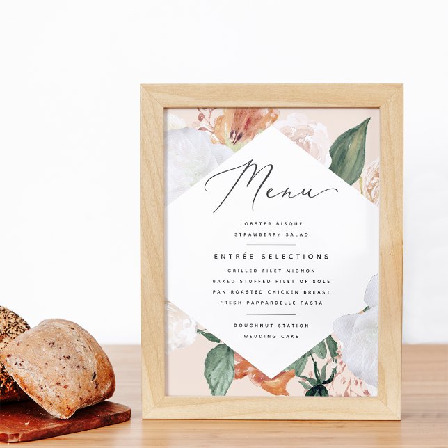 Boho Blooms Wedding Menu Sign (Creator Uploaded)