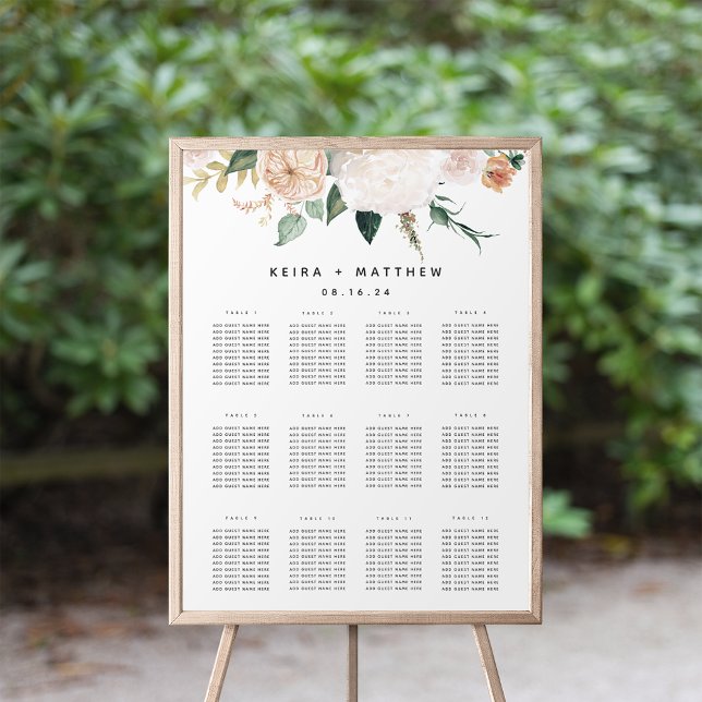 Boho Blooms Wedding or Event Seating Chart (Creator Uploaded)