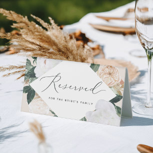 Boho Blooms Wedding Reserved Seating Table Tent