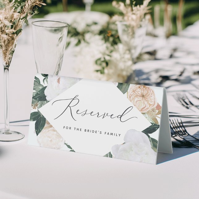 Boho Blooms Wedding Reserved Seating Table Tent (Creator Uploaded)