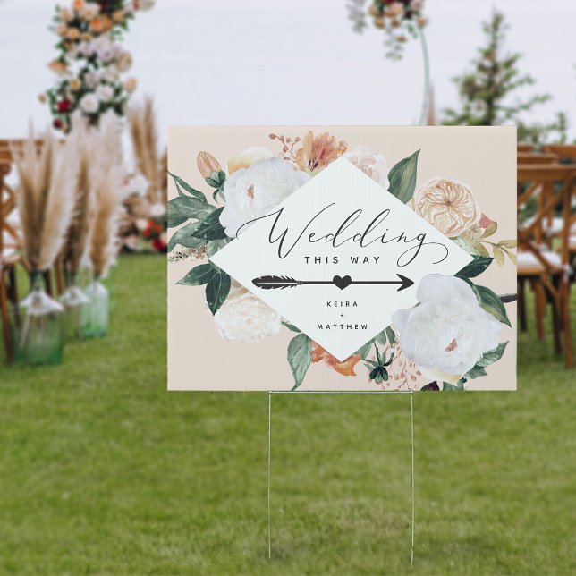 Boho Blooms Wedding This Way | Directional Sign (Creator Uploaded)