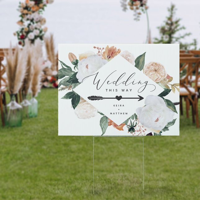 Boho Blooms Wedding This Way | Directional Sign (Creator Uploaded)