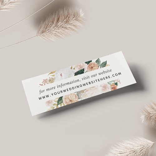 Boho Blooms Wedding Website Insert Cards  Mini