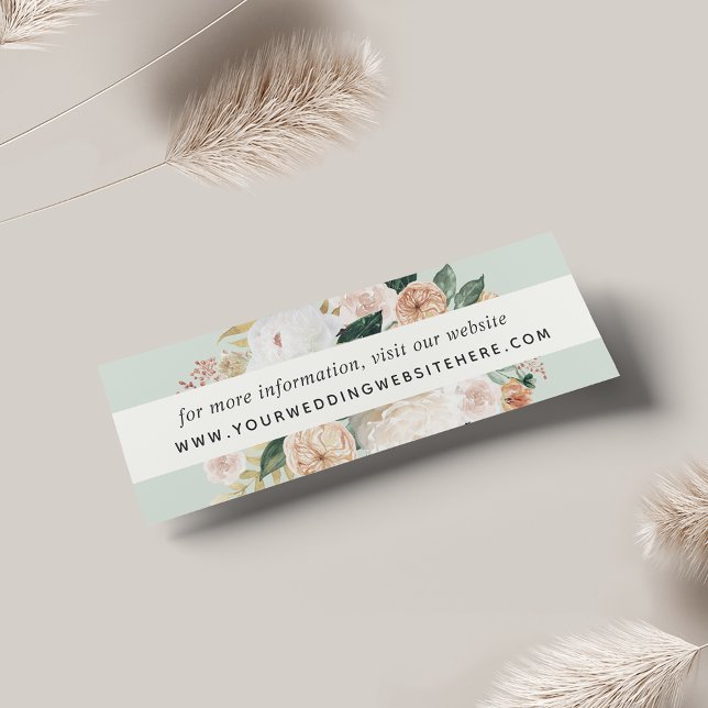 Boho Blooms Wedding Website Insert Cards | Mini (Creator Uploaded)