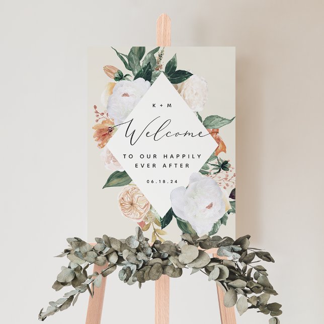 Boho Blooms Wedding Welcome Foam Board Sign (Creator Uploaded)