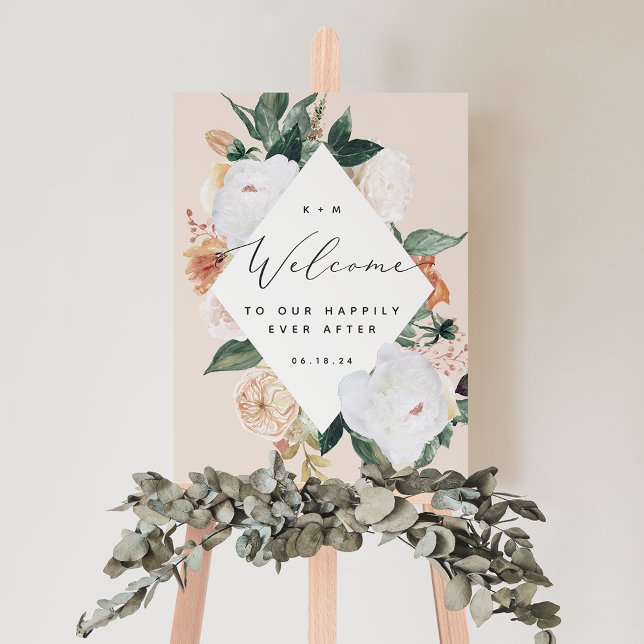 Boho Blooms Wedding Welcome Foam Board Sign (Creator Uploaded)