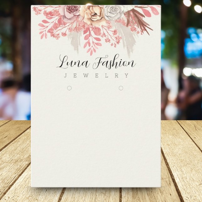 Boho Blossoms Elegant Floral Jewelry Collection Calling Card (Creator Uploaded)