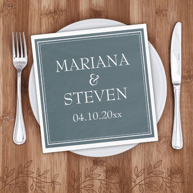 Boho Blue Modern Minimalist Napkins (Creator Uploaded)