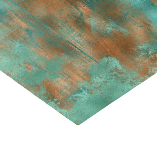 Boho Blue Teal Copper Patina Tissue Paper