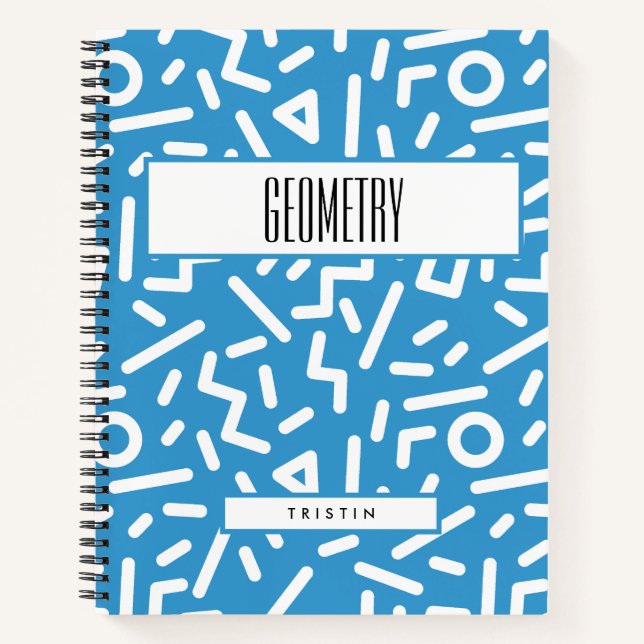 BOHO Blue & White Composition Subject Notebook (Front)