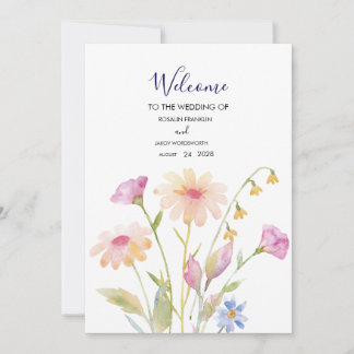 Boho Blush Floral Wedding Invitation