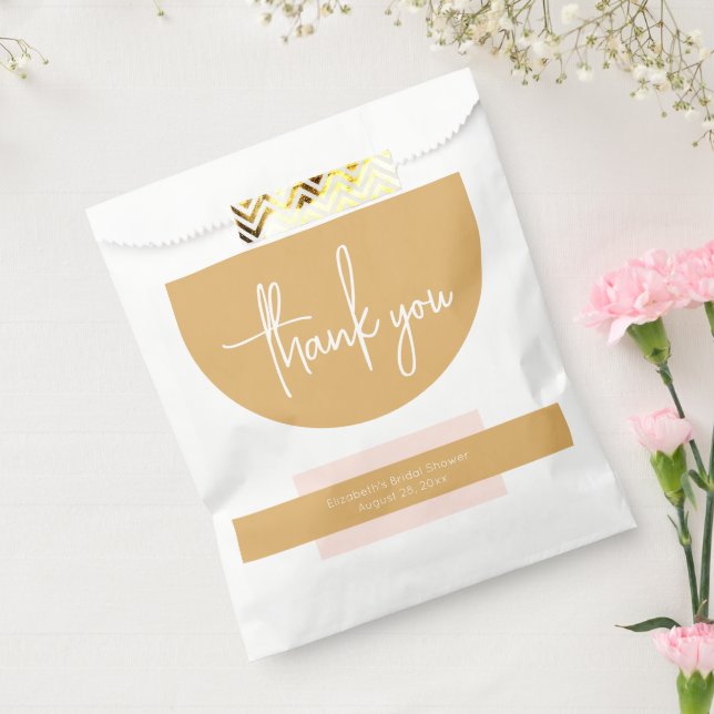 Boho Blush & Mustard Thank You Favor Bag (Sealed)