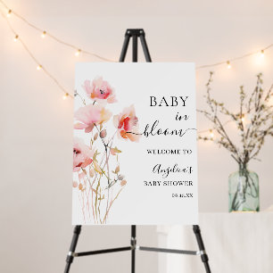 BOHO BLUSH PASTEL PINK WATERCOLOR FLORAL FOAM BOARD