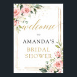 Boho blush pink floral bridal shower welcome sign<br><div class="desc">Boho blush pink floral bridal shower welcome sign,  Contact me for matching items or for customization,  Blush Roses ©</div>